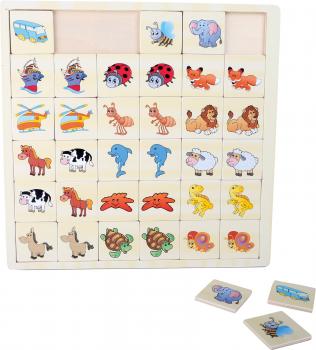 Preview: memo-puzzle-fahrzeuge-und-tiere