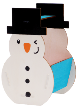 Bausatz Holzkörbchen Schneemann
