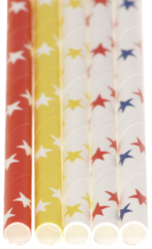 Papierstrohhalme ""Sterne"", 120tlg.""