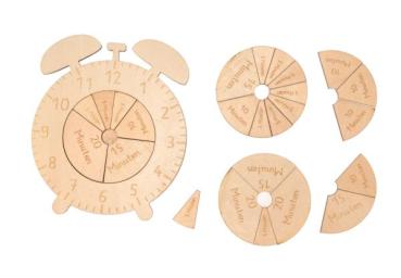 Lernpuzzle Bruchrechnen Uhr