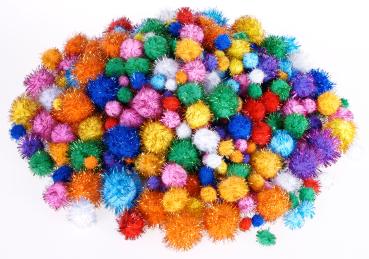 Glitzer Pompons