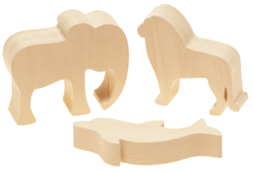 Holzrohlinge „Wildtiere schnitzen“