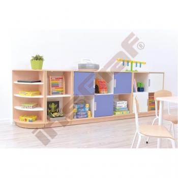 Schrank M mit 2 Trennwänden und 1x3 Einlegeböden