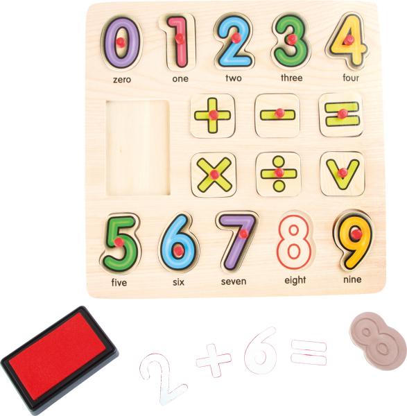 Mathematik-Puzzle mit Stempel