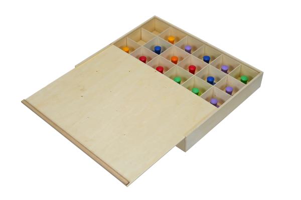 Holzkiste für 30 Stempel ohne Stempel