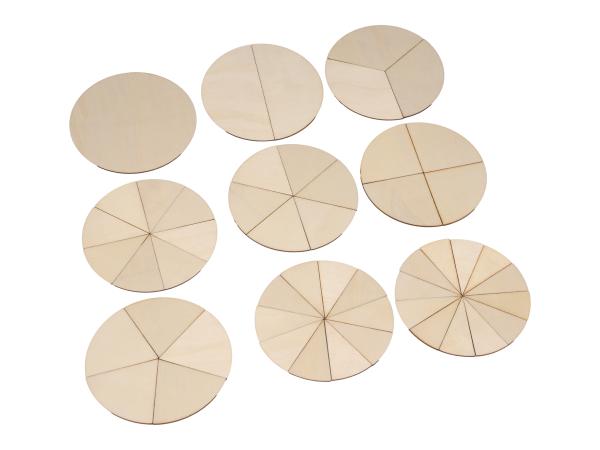 Holzformen Bruchrechnen-Set