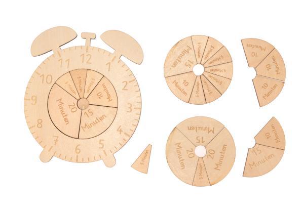 Lernpuzzle Bruchrechnen Uhr