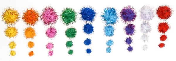 Glitzer Pompons
