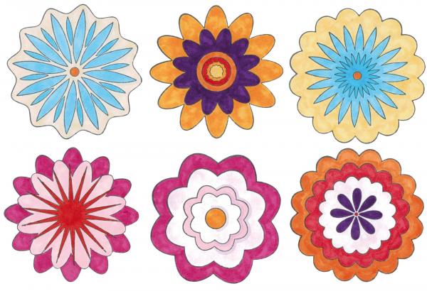 Riesenstempel ""Mandala-Blumen""