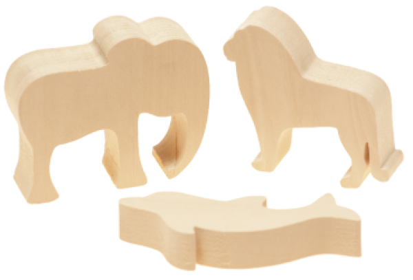 Holzrohlinge „Wildtiere schnitzen“
