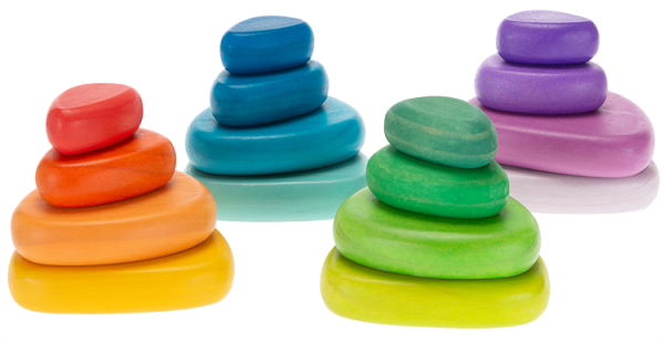 Regenbogen Flußsteine