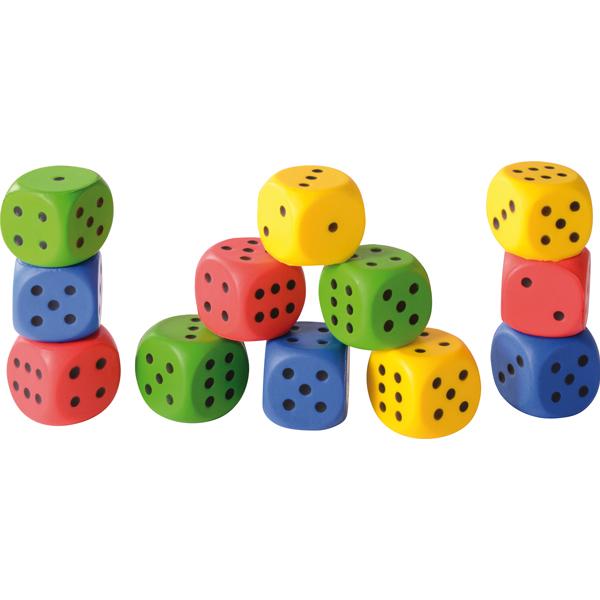 Knautschwürfel 4 cm 12er Setv (1 Stück = 1,00€)