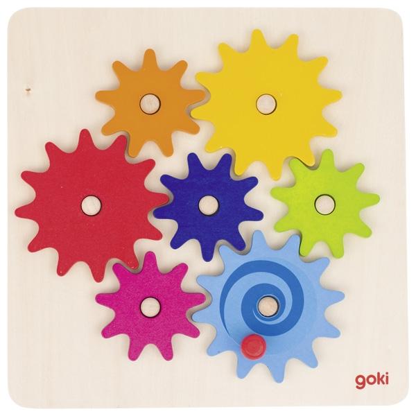 Zahnradspiel aus Holz
