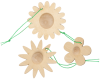 Holzanhänger Blümchen